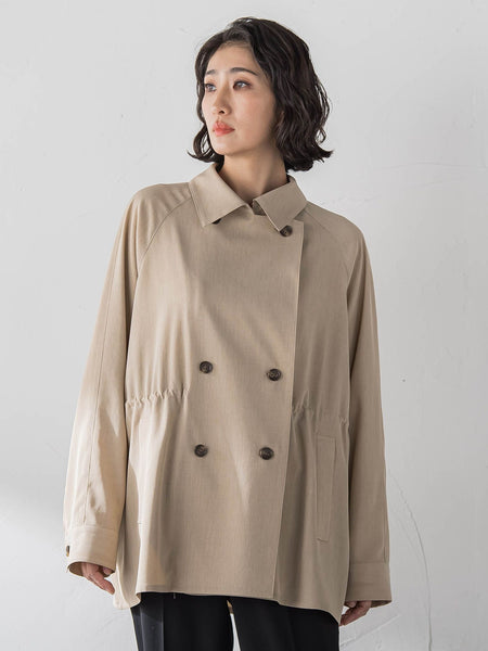 シャンブレーショートトレンチ