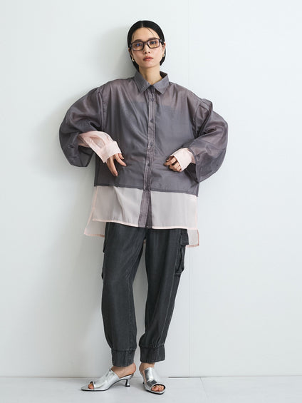 バイオシルクパウダージョガーパンツ≪洗濯機で洗える≫