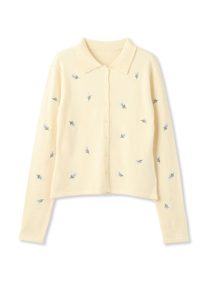 フラワーシシュウニットプルオーバー≪手洗い可能≫