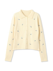 フラワーシシュウニットプルオーバー≪手洗い可能≫