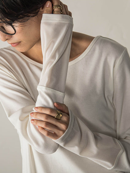 ベロアカフスロングTシャツ