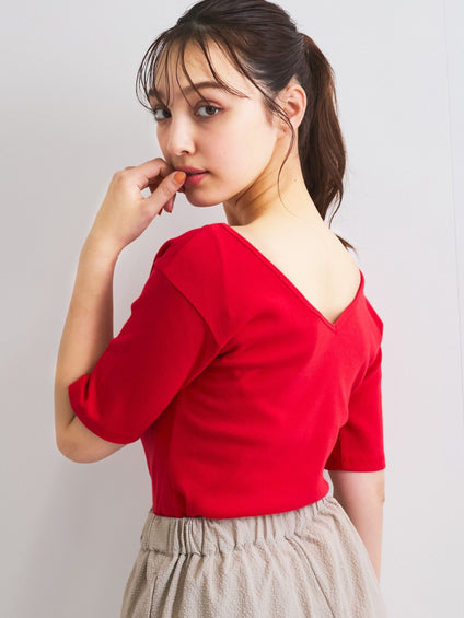 テレコボートネック2WAYトップス≪手洗い可能≫