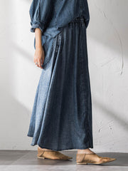 ゆれるデニムサークルスカート