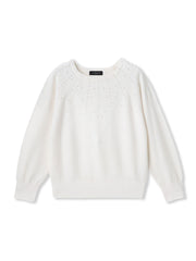 パール刺繍ニットプルオーバー