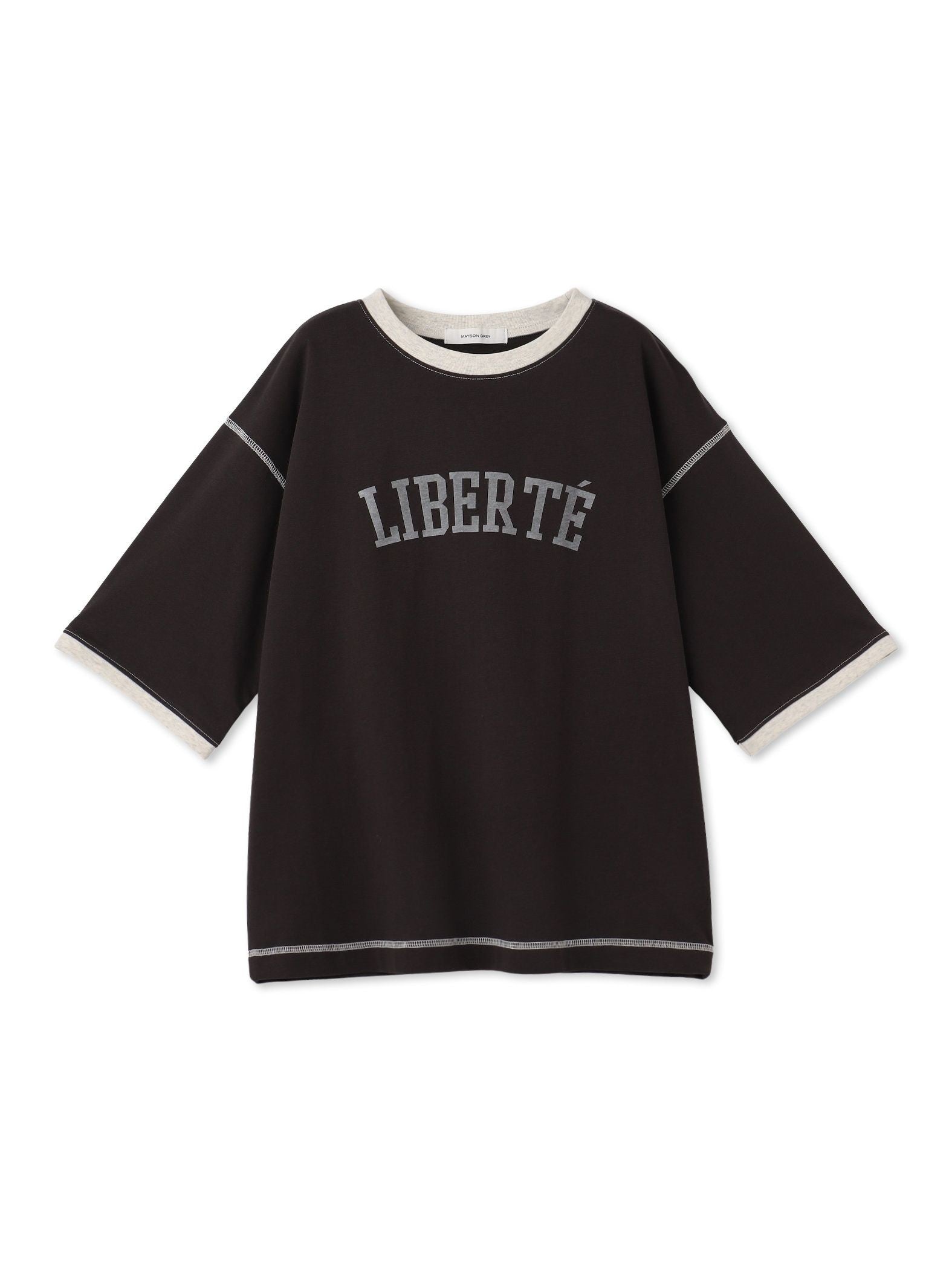 バイカラーパイピングロゴTシャツ≪手洗い可能≫