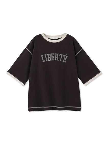 バイカラーパイピングロゴTシャツ≪手洗い可能≫