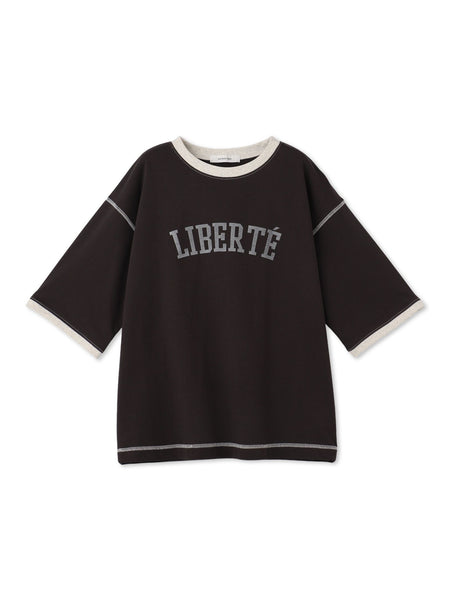 バイカラーパイピングロゴTシャツ≪手洗い可能≫