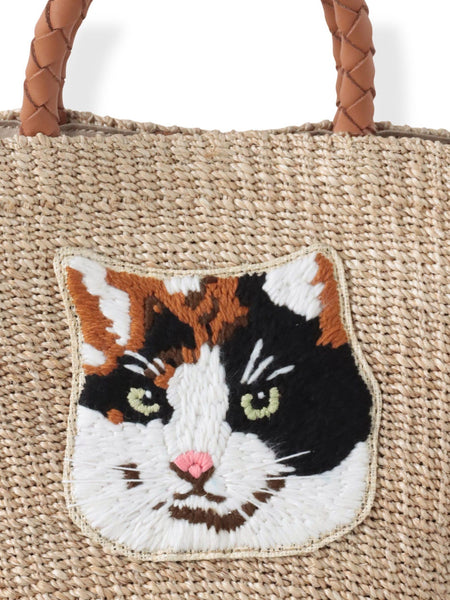 【VIOLAd'ORO】キャット刺繍かごバック