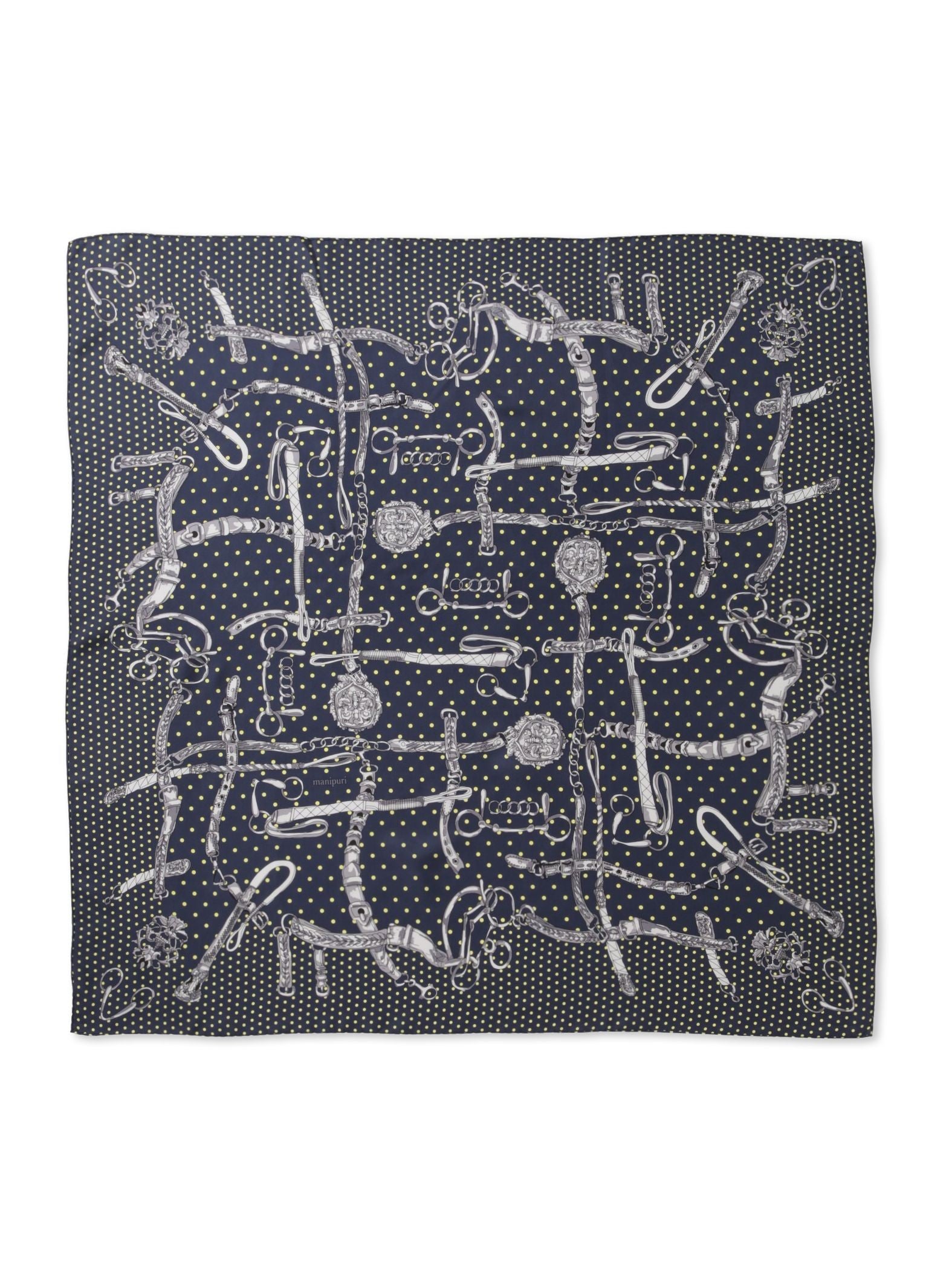 【WEB限定】【manipuri】＜シルクスカーフ88＞ ドットビット