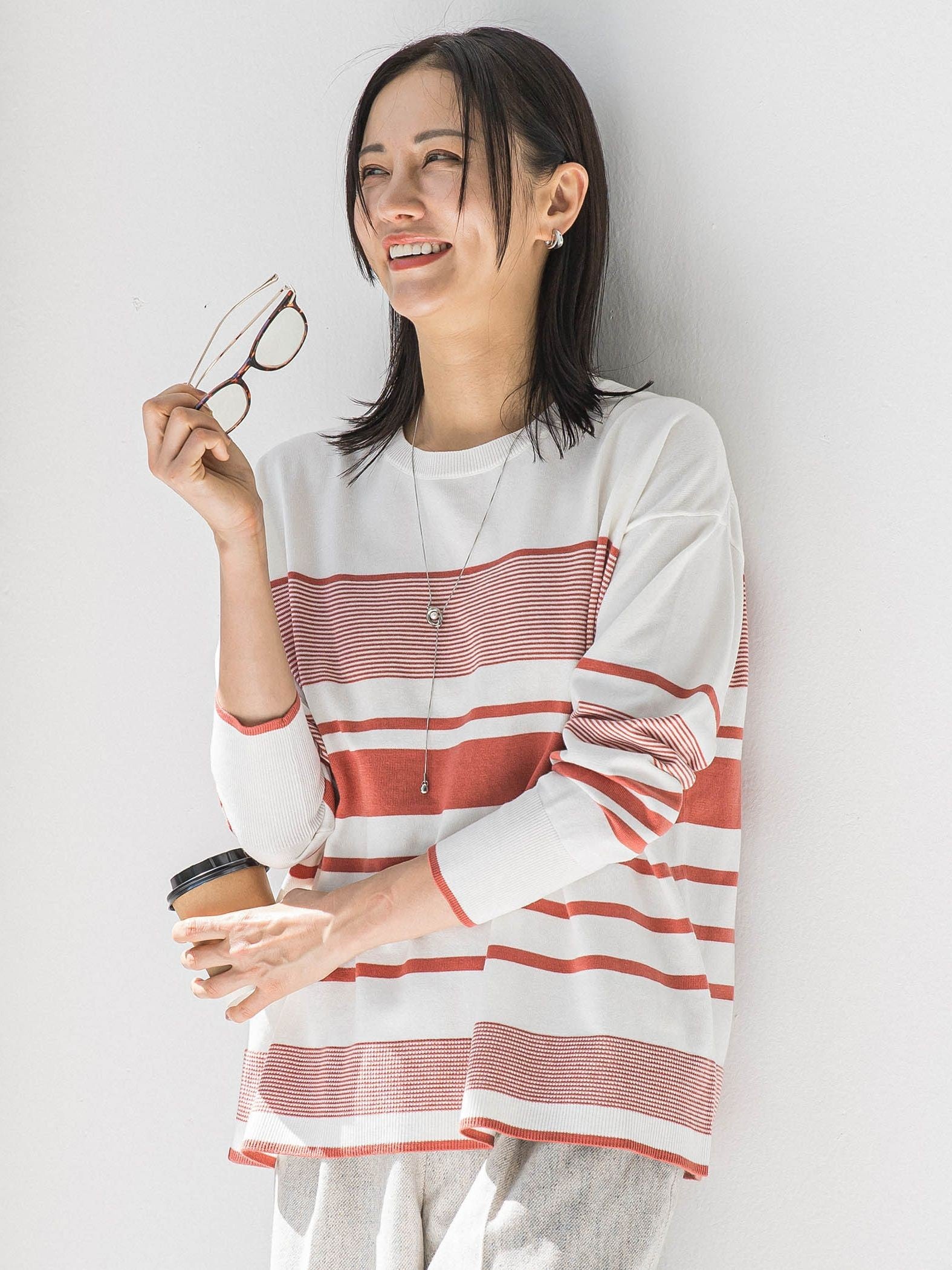 【WEB限定】ランダムボーダーニット≪11号あり/洗える≫