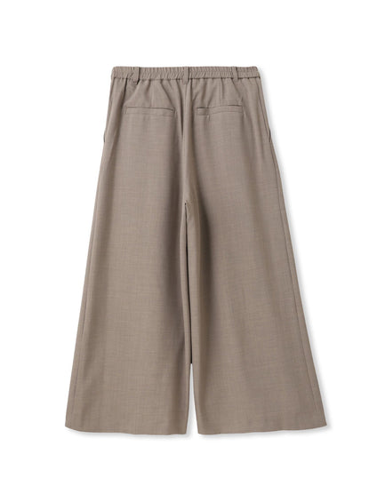 【一瞬で楽とキレイを叶える】ナチュラルストレッチプリーツキュロットパンツ≪セットアップ対応≫