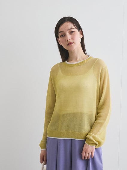 麻タッチハイショクプルオーバー≪手洗い可能≫