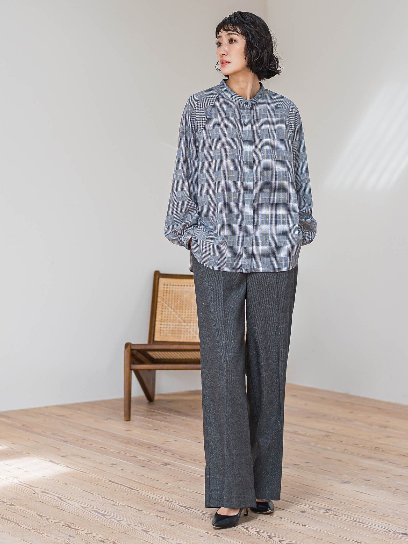 【大きいサイズ】キラメキストレッチワイドパンツ≪洗濯機で洗える≫