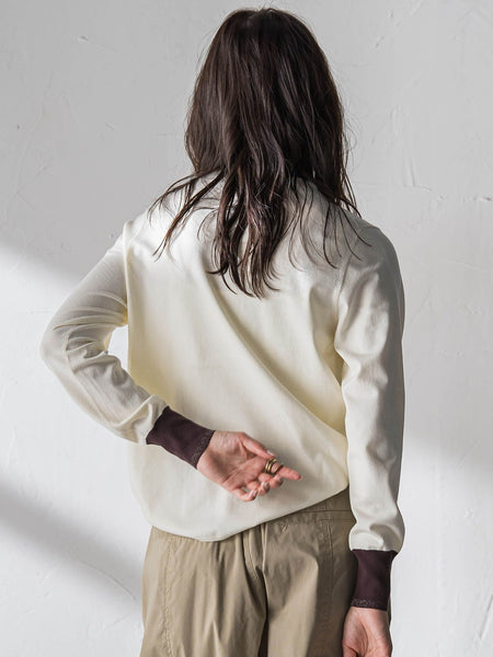 【新色追加】ボトルネック配色ニットプルオーバー≪手洗い可能≫