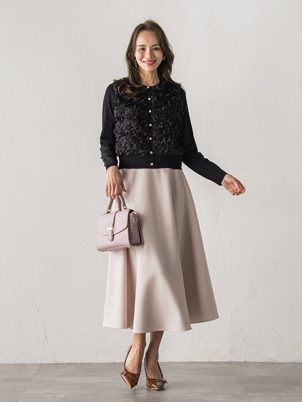 フラワーチュールドッキングカーディガン