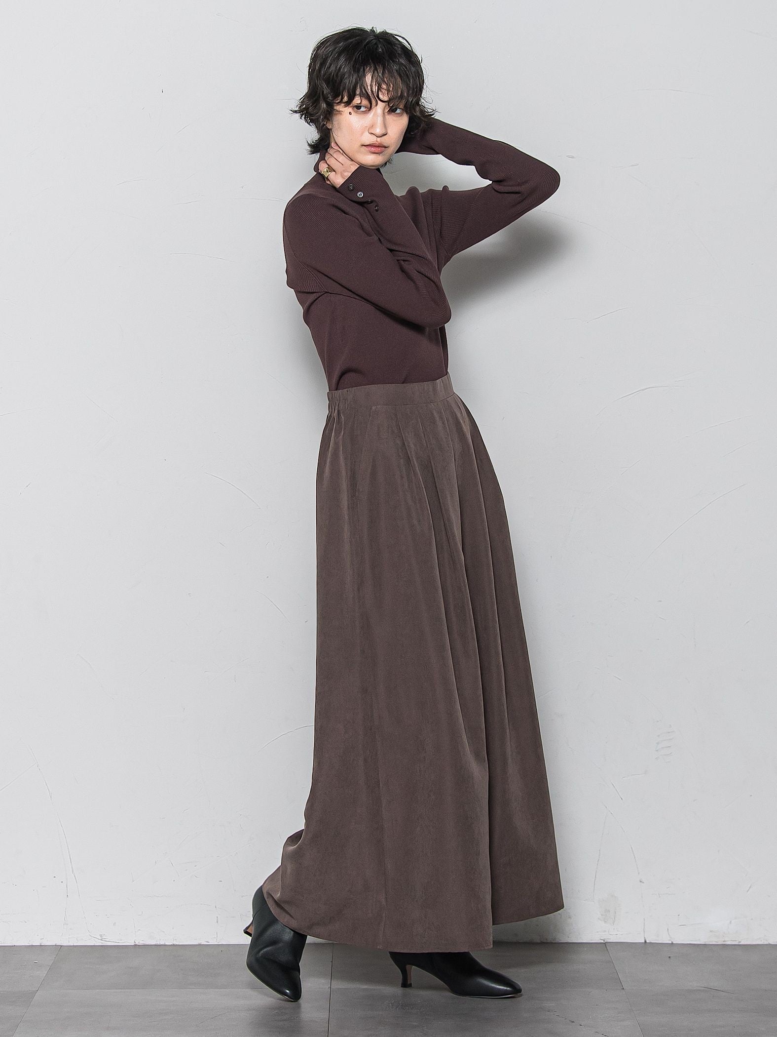 リブタートルニットプルオーバー≪手洗い可能≫