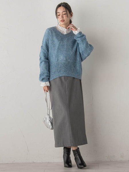 裏起毛タイトスカート≪手洗い可能≫