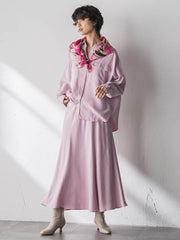 【40周年限定】カラーデニムセミフレアスカート