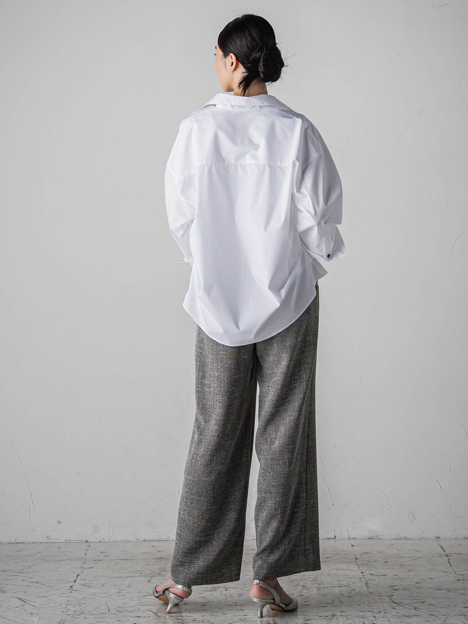 ノンウールツィードパンツ≪洗濯機で洗える/セットアップ対応≫