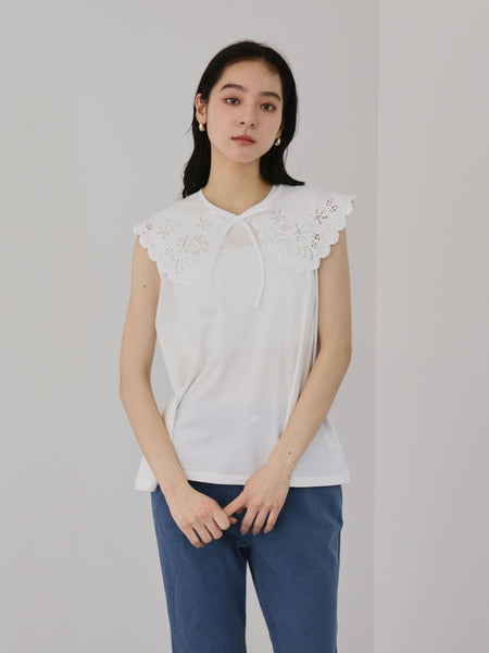 セパレートスカラップレースカラープルオーバー