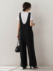 Uネックオールインワン