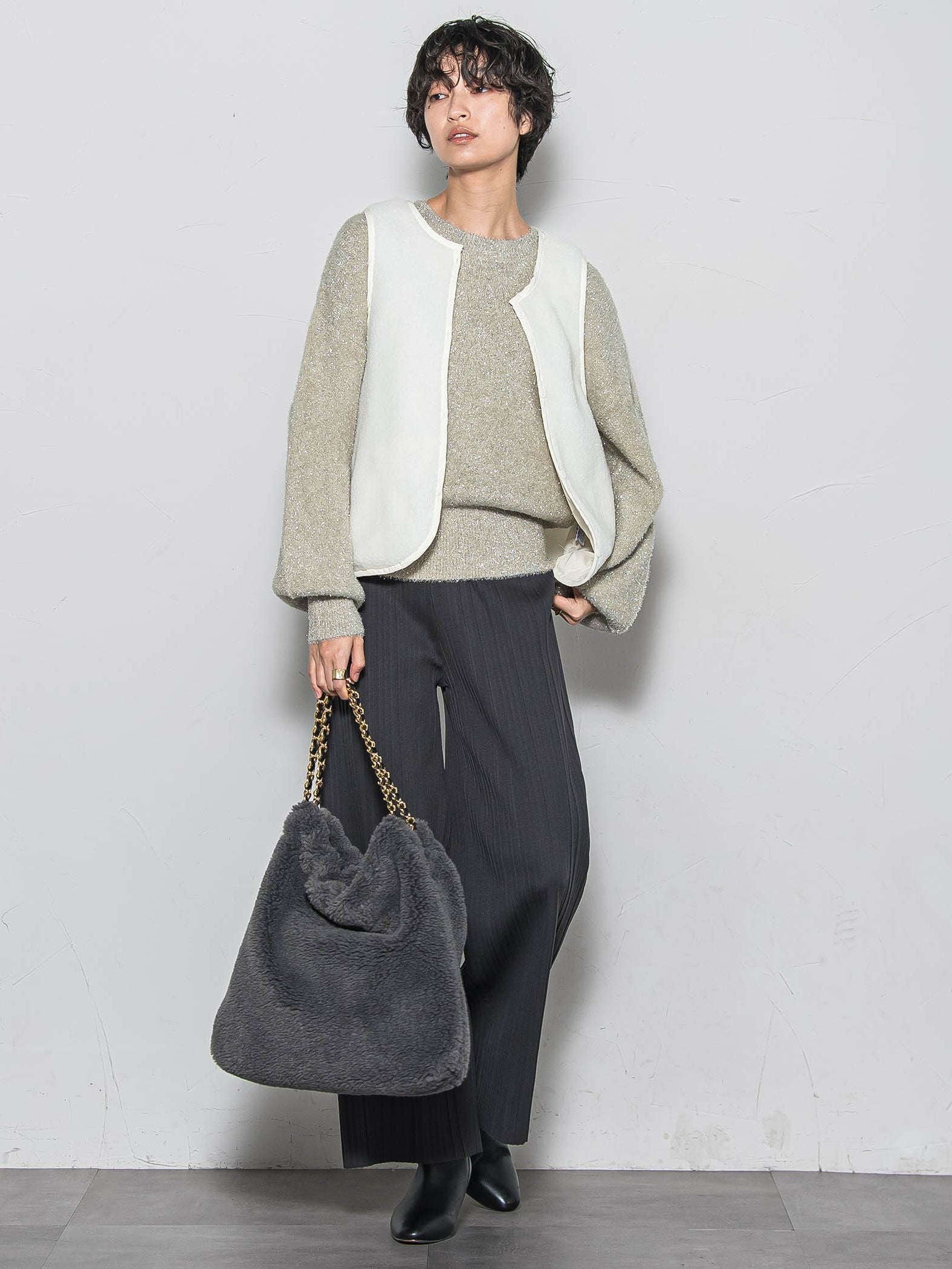 【WEB限定】ラメフェザーニット≪手洗い可能≫