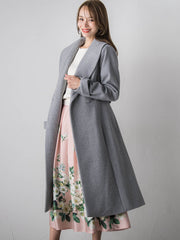 袖フリルパールリブニット