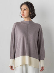 ファインウールハイネックニット