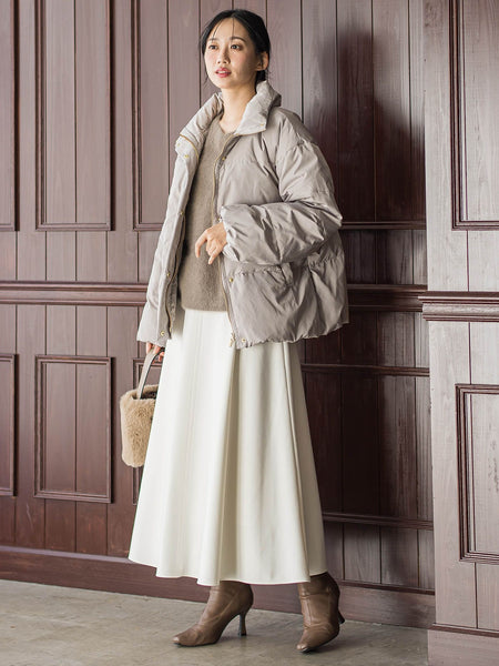 両面起毛ストレッチスカート≪洗濯機で洗える≫