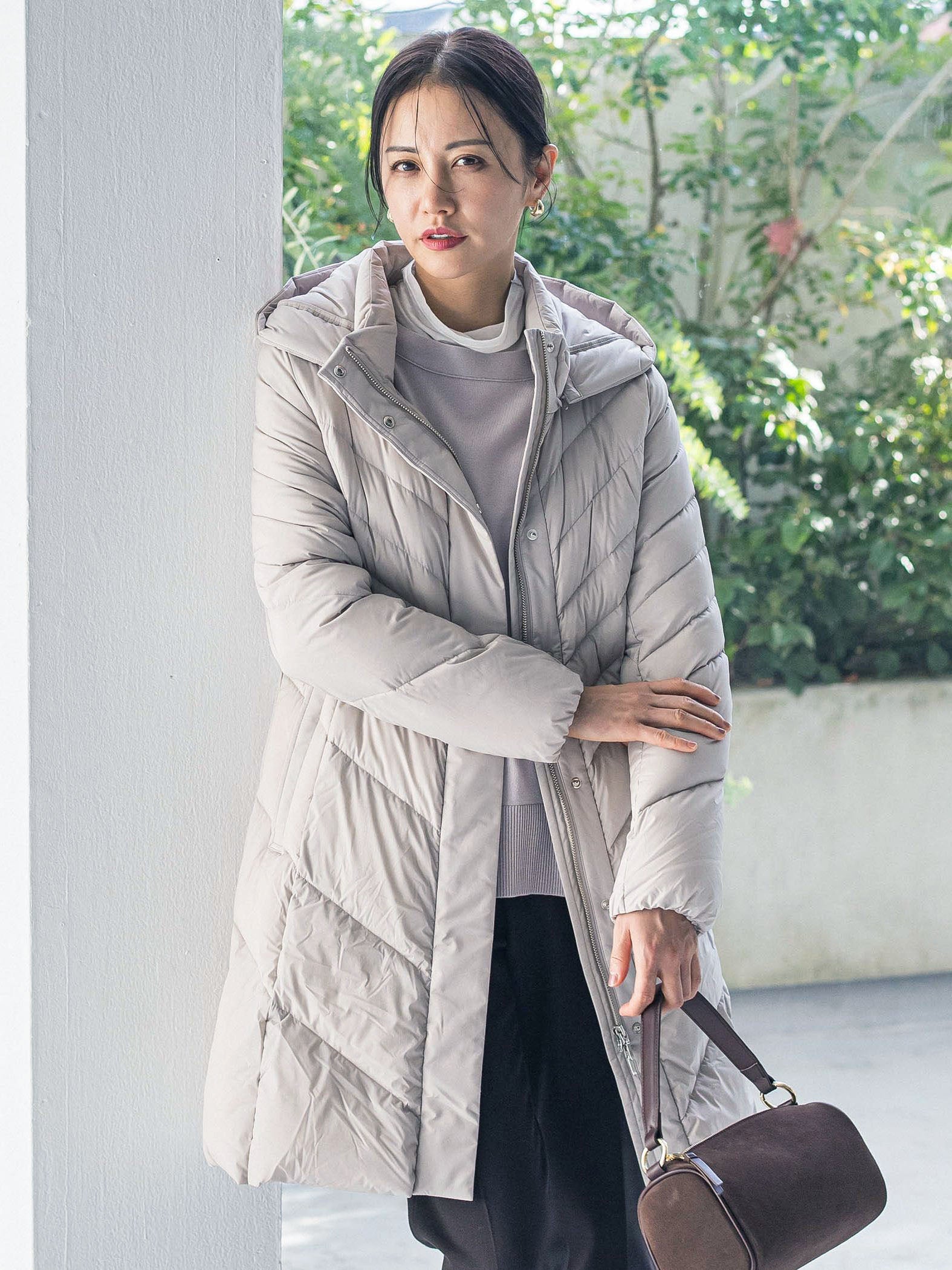 ストレッチダウンロングコート