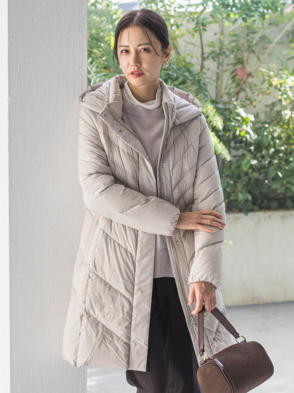 ストレッチダウンロングコート