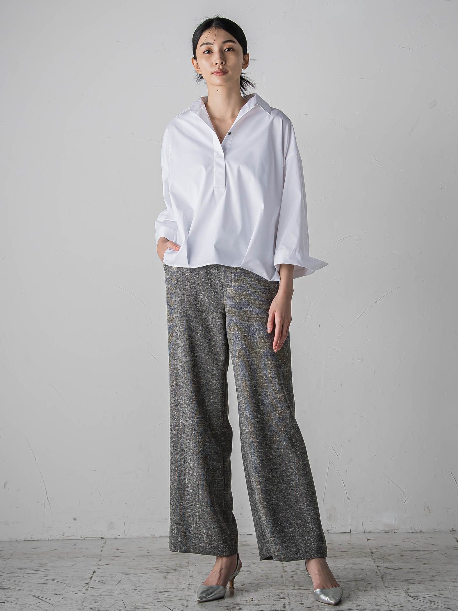 ノンウールツィードパンツ≪洗濯機で洗える/セットアップ対応≫