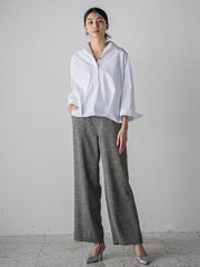 ノンウールツィードパンツ≪洗濯機で洗える/セットアップ対応≫