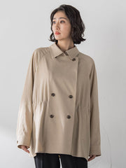 【大きいサイズ】シャンブレーショートトレンチ