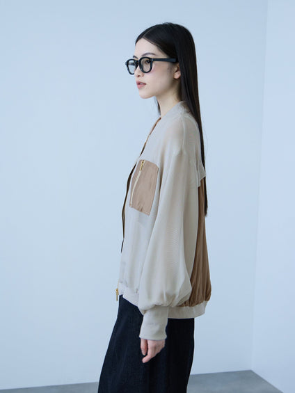 【大人の抜け感】メッシュブルゾン