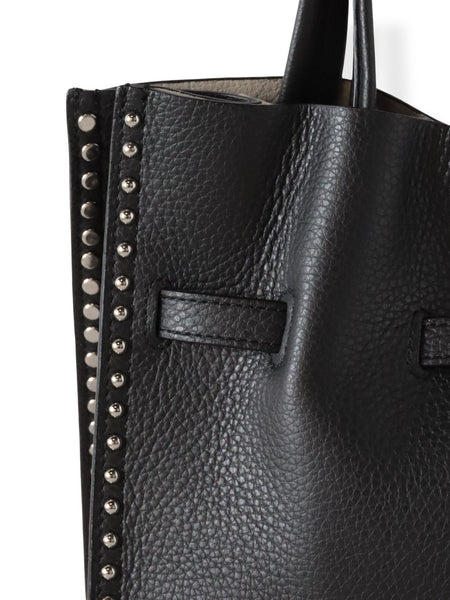 【VIOLAd'ORO】スタッズ付きWフェイスレザートートバッグ