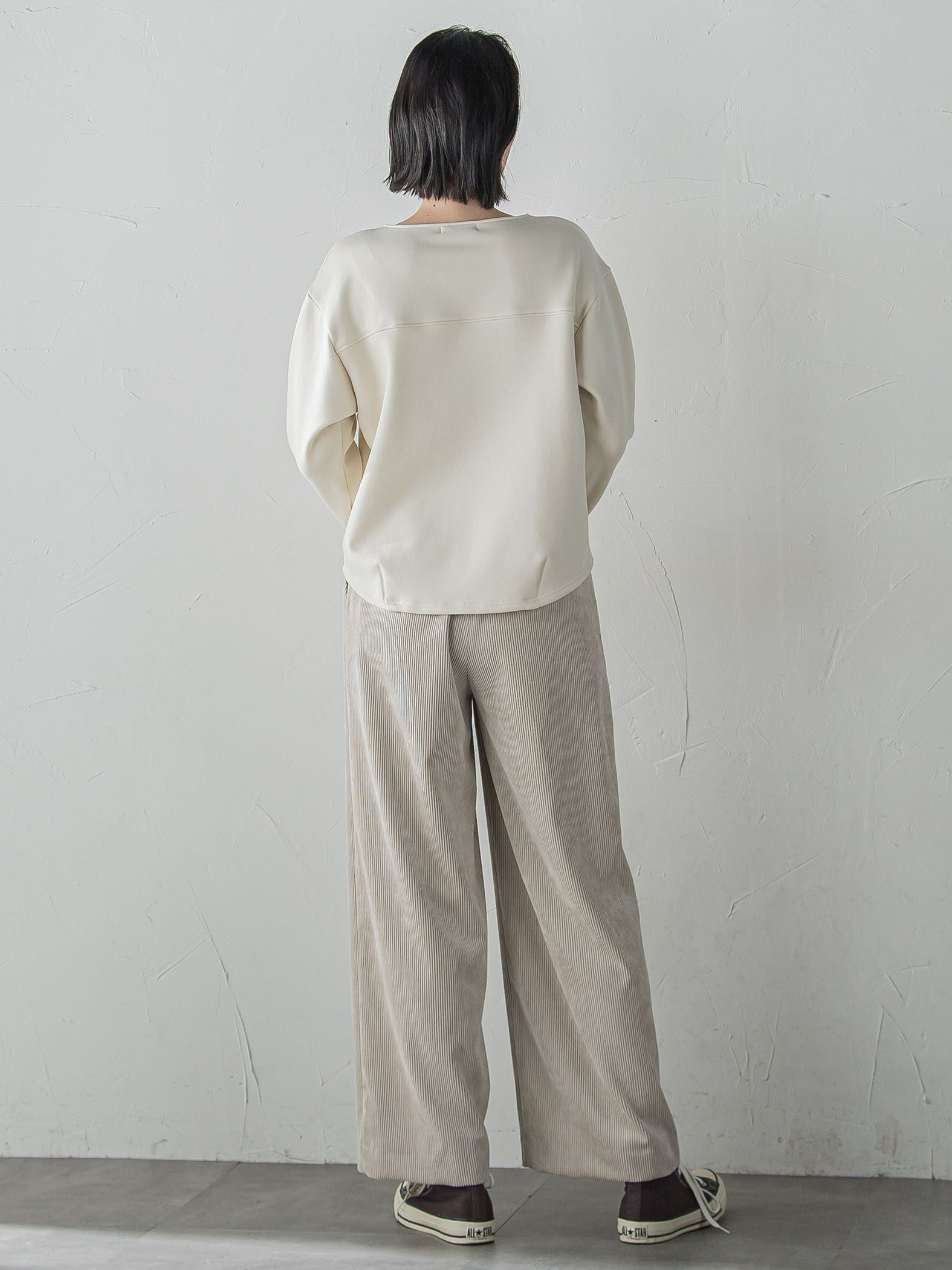 コーデュロイワイドパンツ≪洗濯機で洗える≫