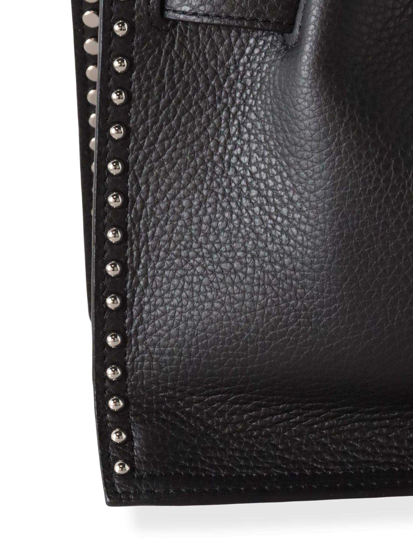 【VIOLAd'ORO】スタッズ付きWフェイスレザートートバッグ