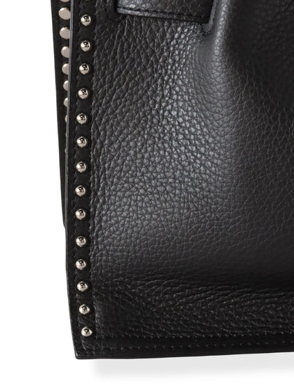 【VIOLAd'ORO】スタッズ付きWフェイスレザートートバッグ