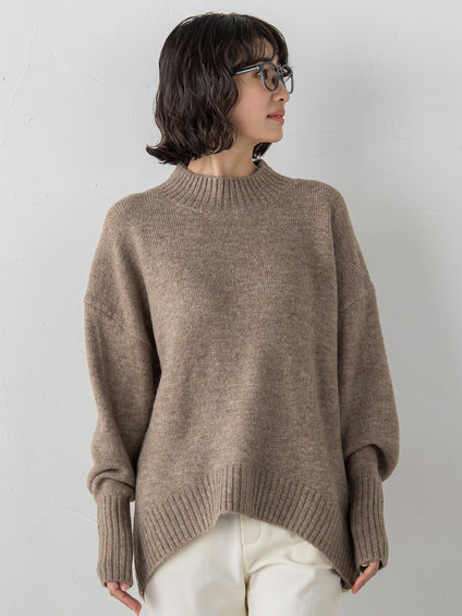 【WEB限定】”毎日頼れる”ゆったりモックネックニット