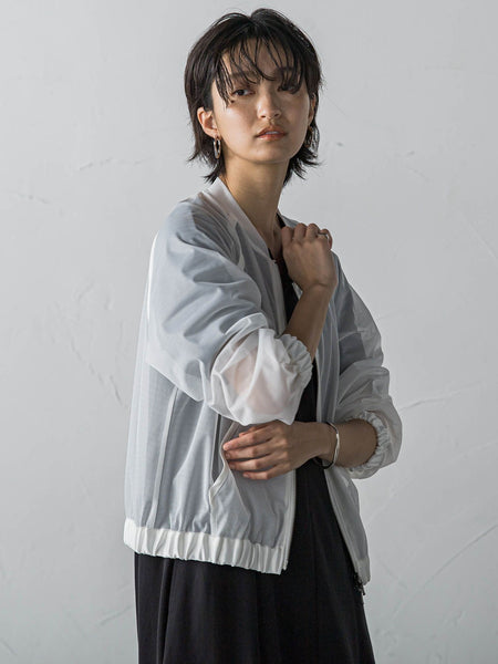 サテンラインメッシュブルゾン≪洗濯機で洗える≫ | MAYSON GREY
