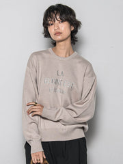 【WEB限定】刺繍ロゴニットプルオーバー≪洗濯機で洗える≫