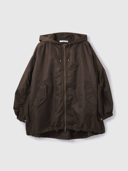 ボアライナー付きナイロンフーディブルゾン≪洗濯機で洗える≫