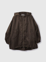 ボアライナー付きナイロンフーディブルゾン≪洗濯機で洗える≫