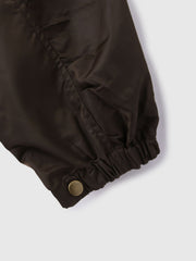 ボアライナー付きナイロンフーディブルゾン≪洗濯機で洗える≫