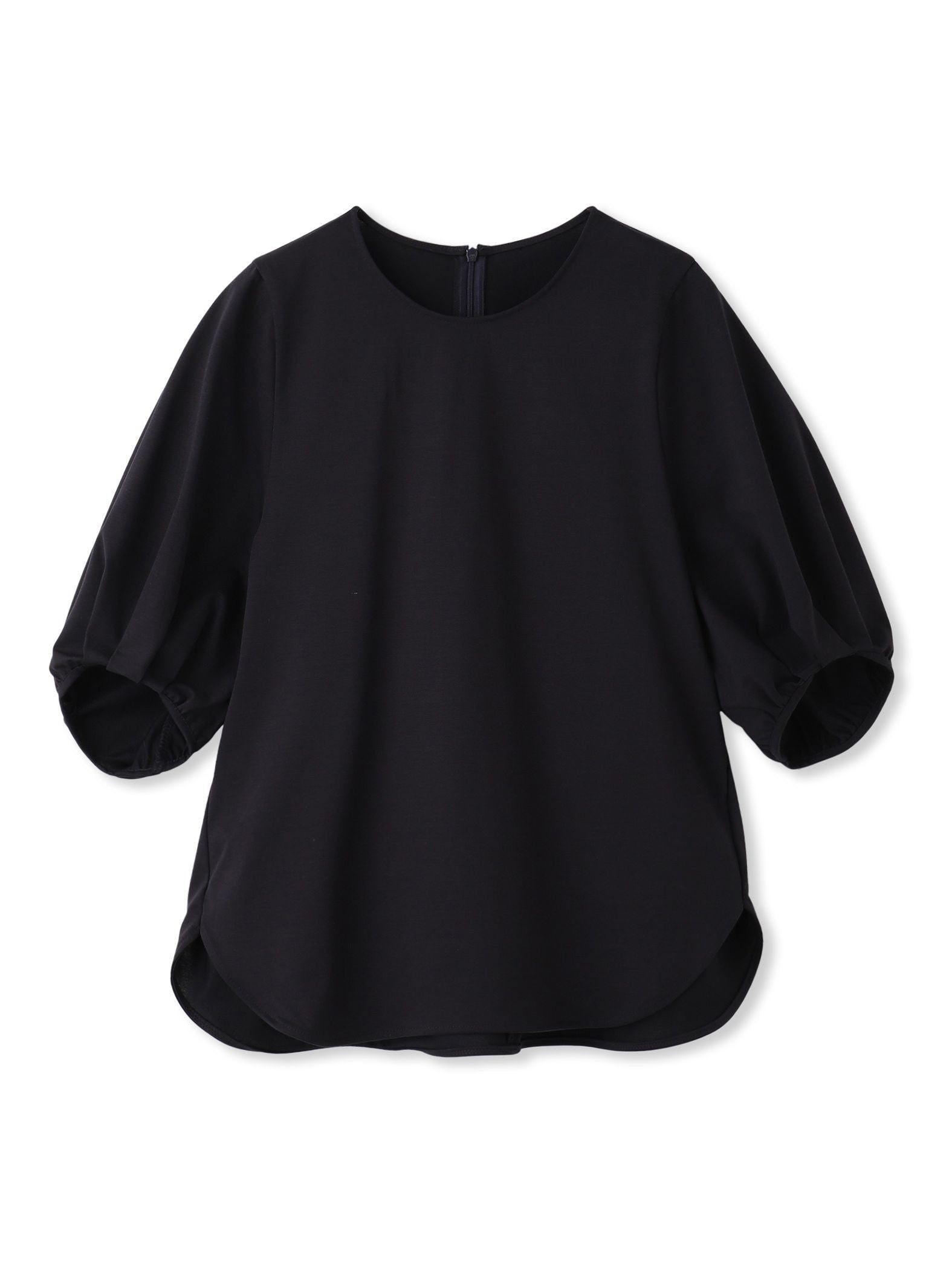 【WEB限定】きれいめハーフスリーブカットソー ≪接触冷感／洗濯機OK≫