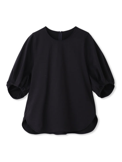 【WEB限定】きれいめハーフスリーブカットソー ≪接触冷感／洗濯機OK≫