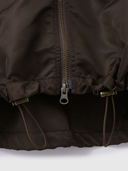 ボアライナー付きナイロンフーディブルゾン≪洗濯機で洗える≫