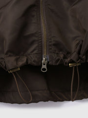 ボアライナー付きナイロンフーディブルゾン≪洗濯機で洗える≫