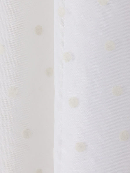 【ドットシリーズ】チュールフレアースカート≪洗濯機で洗える≫